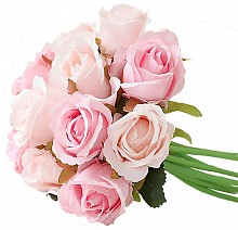 - bukiet  róż 27cm - różowy (10 szt.)